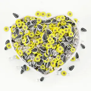 100G Easter Melon Seeds Yellow Sunflowers Mix Polymer Clay Sprinkles Slices For Slime Filler DIY Crafts Decoration Nail Art