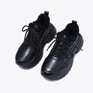 Suministro directo de fábrica, zapatillas deportivas gruesas para <span class=keywords><strong>mujer</strong></span>, diseño de moda con cordones, zapatos informales de suela gruesa para papá, zapatillas - Product Image 3