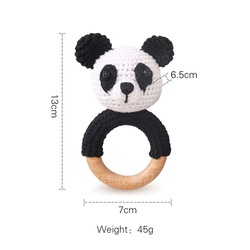 Crochet panda rattle