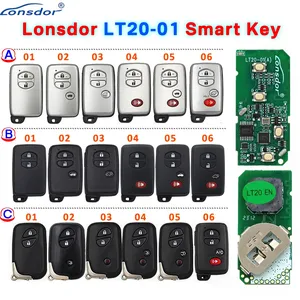 Clé de voiture intelligente universelle Lonsdor LT20-01 4D&8A PCB sans clé pour Toyota Lexus, compatible avec K518 K518ISE KH100+ KW100 BSKG - Product Image 1
