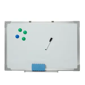 Подвесная магнитная доска для офиса и встреч, белая доска с алюминиевой рамкой и маркерами