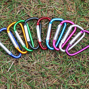 Mousqueton <span class=keywords><strong>tactique</strong></span> en aluminium en forme de <span class=keywords><strong>D</strong></span>, personnalisé en usine, pour la chasse en extérieur, équipement portable de camping et de randonnée, léger pour l'alpinisme - Product Image 4
