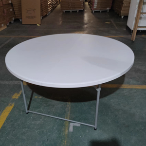 Mesa Redonda Plegable de Plástico para Banquetes de Boda, <span class=keywords><strong>60</strong></span> Pulgadas, 5 Pies, 10 Personas, 150 cm, para Eventos y Fiestas - Product Image 3