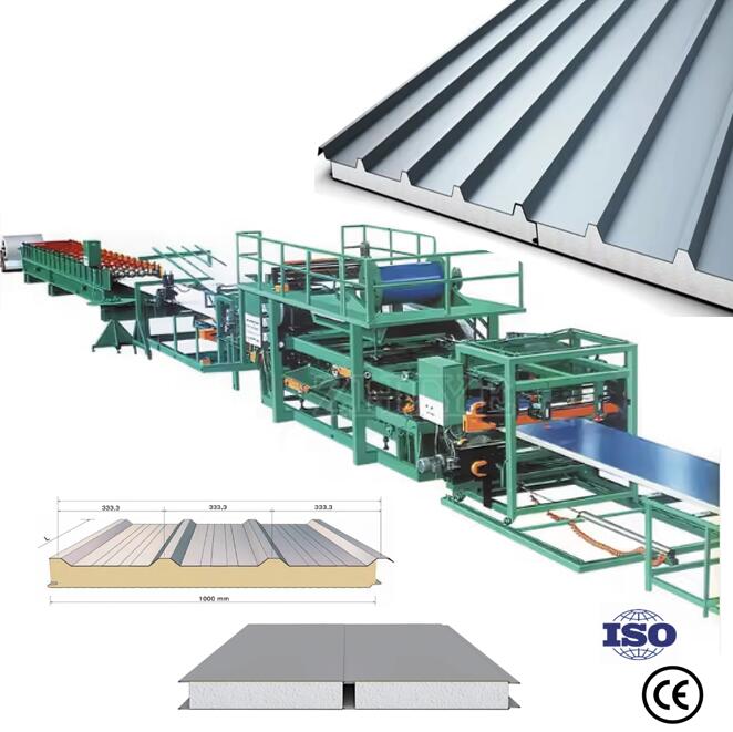 Customized Rock Wool EPS Polystyrene Foam Continuous Sandwich Panel Production Line Insulation PU Cold Room Panels Machine