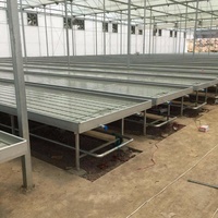 2026 Système hydroponique de table de culture à flux et reflux avec banc roulant pour serre, Fourniture d'usine