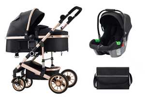 Poussette bébé portable confortable en 1888 landau pliant facile pour nouveau-né - Product Image 2