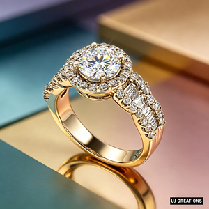 Anillo de Boda Romántico de Oro Sólido de 10K/14K/18K Personalizado con Diamante Redondo de 1ct Cultivado en Laboratorio, Certificado por IGI, Corte Brillante, para Fiestas y Eventos - Product Image 4