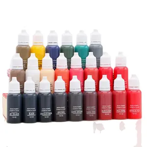 23 색깔 15ml/병 영원한 메이크업 색깔 문신 눈썹 입술을 위한 자연적인 눈썹 염료 식물 문신 잉크 Microblading 안료