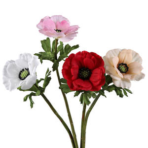 Bouquets d'Anémone en Soie Artificielle pour Décoration de Mariage 10 Têtes de Fleurs - Product Image 5
