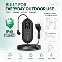 Chargeur EV portable 32A Type 1 SAE J1772 7kW 240V Niveau 2 NEMA 14-50 avec WiFi, application et minuterie de retard, chargeur de voyage pour Tesla Ford Mustang