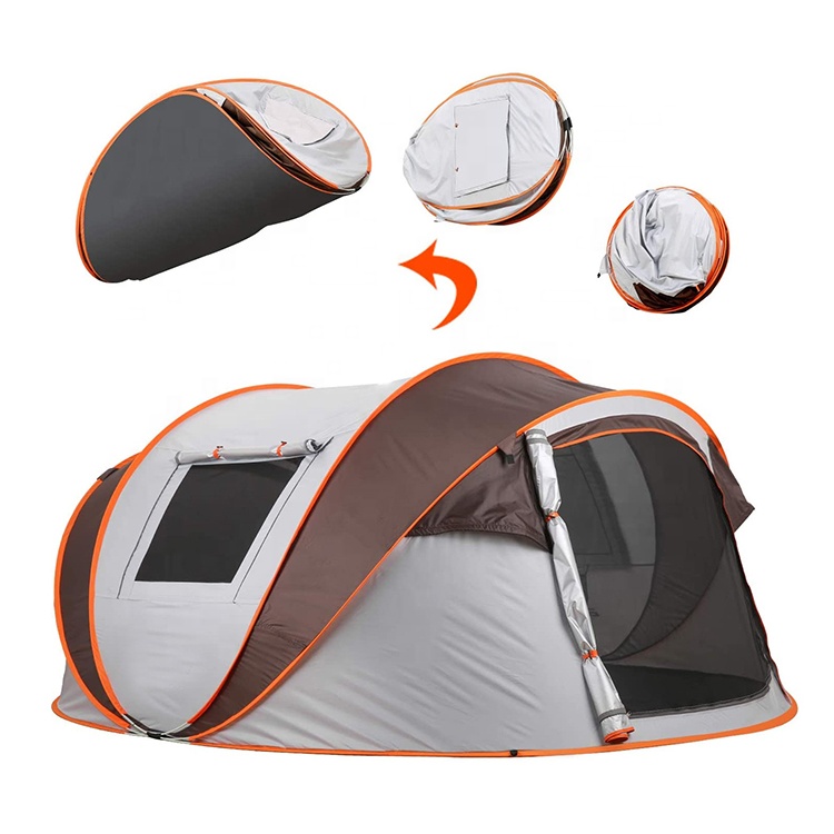 Палатка двухслойная автоматическая на 3-4 человек, на открытом воздухе, для пляжа, отдыха на открытом воздухе, всплывающая, защита от уф излучения, для походов