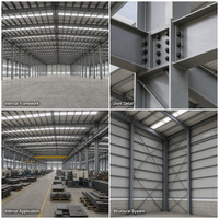 Structure en acier à ossature rigide préfabriquée pour entrepôt, centre d'inventaire ventilé, clé en main