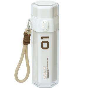 Sdlp Capsule Pencil Case White Plastic Snap <b>Lock</b> Storage <b>Box</b> With Hanging Rope For School Office Use - Product Image 1