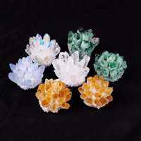 Amas de Cristaux Naturels Bruts d'Améthyste, de Citrine, de Quartz Vert et Blanc, Spécimen Minéral, Diffuseur d'Arômes Détoxifiant, Cristal Monostratique