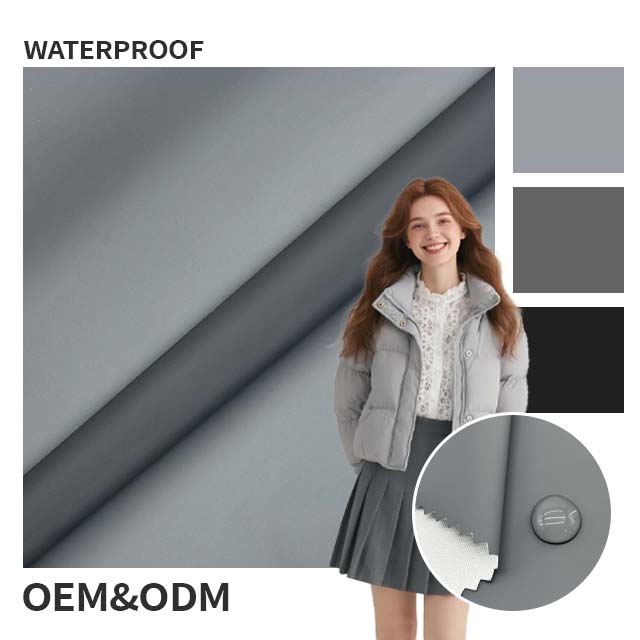 Factory Direct Windproof Stretch Knitted Fabric Fashion Women's Release Paper Technique for Outdoor Down Jacket for Girls