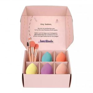 Couleur rose personnalisée Impression fermeture à glissière Expédition de cils Boîte de cosmétiques Bande de déchirure Boîtes fendues Emballage de mode recyclable - Product Image 3