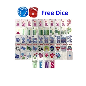 Venta al por mayor de fábrica: Nuevo juego de Mahjong americano de lujo de 160 fichas de acrílico grabado de 4 capas para viaje - Product Image 5