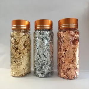 Золотые хлопья, листовой кусок, серебряная медь, ломающий лист, хлопья для ногтей, в технике отливки фрагментов листового золота - Product Image 1