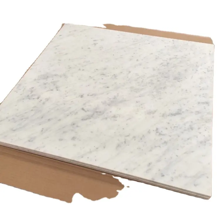 Penjualan Bagus Ubin Lantai Marmer Carrara Putih Dipoles Italia 60X60Cm
