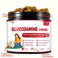 Complément alimentaire pour la santé des animaux de compagnie : Friandises à mâcher 9-en-1 pour chiens, formule avancée pour la mobilité articulaire, à base de Glucosamine, Chondroïtine, MSM, Chanvre et Curcuma