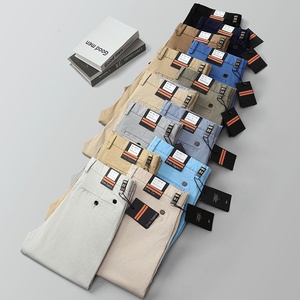 Nouveau pantalon décontracté pour <span class=keywords><strong>homme</strong></span>, coupe droite, en coton respirant, lavable en machine, taille mi-haute, avec fermetures éclair, pantalon uni multicolore, pantalon de travail - Product Image 2