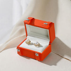Boîte à bijoux <span class=keywords><strong>portable</strong></span> carrée haut de gamme personnalisée avec boutons-pression aux quatre coins, pour bagues, imprimé BIG TREE, idéale pour la Saint-Valentin - Product Image 4