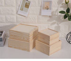 Wholesale Custom Pine Wood square Rectangle Wedding <strong>Storage</strong> <strong>Wooden</strong> Gift <strong>Box</strong> - Product Image 2