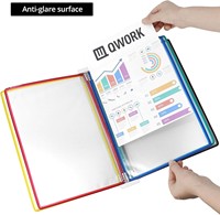 Sistema de Exhibición de Carteles A4 de PVC para Montaje en Pared, 5 Tableros Multicolores, Portadocumentos para Oficinas, Restaurantes y Espacios Públicos
