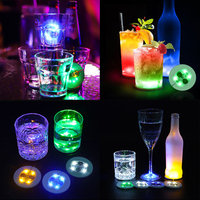 Lumières de dessous-verre LED clignotantes pour service de bouteilles, accessoires de bar, étincelles pour boissons, décorations pour fêtes et clubs
