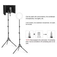 Microphone à main motif polaire cardioïde Isolation facile à utiliser Cabine insonorisée Support de trépied Communication filaire Métal