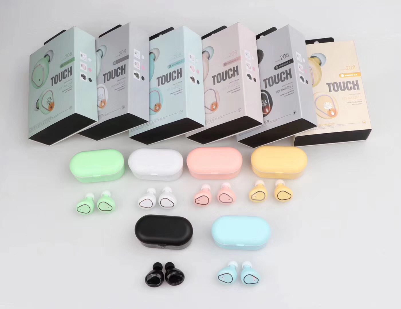TWS 208 BT 5.0 Wireless Headphones - HD, Waterproof, and