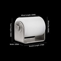 Rouleau de porte coulissante en acier inoxydable 201 avec poulie en nylon, diamètre 40 mm, épaisseur 50 mm, rail de guidage de positionnement de porte