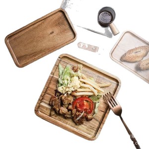 Bandeja Cuadrada de Madera de Acacia Pengzhan Crafts 30x20cm, Bandeja Resistente para Servir Alimentos, Uso Doméstico - Product Image 5