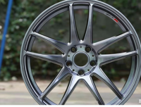 Nouvelles jantes en alliage d'aluminium forgé à rayons multiples de 15 à 19 pouces avec finition noire, vente directe d'usine pour remplacement