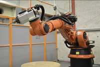 Sculpture 3D bras de robot à 6 axes gravure CNC pour pierre de mousse de bois