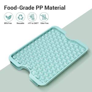 Mini plateau à cubes avec couvercle et bacs pour congélateur Petits plateaux à glaçons ronds Libération facile Mini machine à glaçons, <span class=keywords><strong>glace</strong></span> pilée - Product Image 5