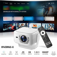 Projecteur Wifi Portable Topleo, Home Cinéma, Vidéoprojecteur Hy450 Max 8k, Smart Android 1080p, Projecteur de Poche