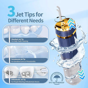 Nouvel irrigateur buccal sans fil rechargeable, étanche, 3 modes, 3 buses, avec réservoir <span class=keywords><strong>d</strong></span>'<span class=keywords><strong>eau</strong></span> de 250 ml pour les <span class=keywords><strong>dents</strong></span> - Product Image 3