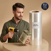 Film rétractable POF de qualité alimentaire, ultra-transparent, 12mic, 15mic, 19mic, rétraction supérieure pour l'emballage de boîtes de thé Oolong