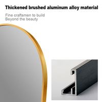 Miroir sur pied arqué en verre pleine longueur, personnalisé, pour décoration intérieure moderne et simple, meuble mural pour salon, tendance