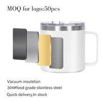 Logotipo personalizado 12oz 14oz 16oz 24oz Vaso de doble pared Tazas de viaje Taza aislada Taza de café para acampar de acero inoxidable con asa