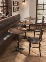 Ensemble de meubles rétro pour café, chaises de pâtisserie, tables en bois massif de style américain pour restaurant et salon de thé à usage commercial