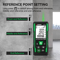 Télémètre laser vert Sndway, ruban à mesurer numérique 2m, ruban à mesurer multifonctionnel, télémètre personnalisé type-C