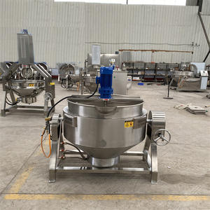 Bouilloire chemisée électrique de chauffage au gaz commerciale de 50 à 1000 litres pour l'équipement de mélange de bonbons de sucre de cacahuète de cajou - Product Image 2