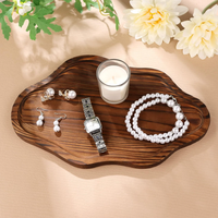 Plateau décoratif en bois en forme de nuage personnalisé, plateau de service en bois pour bougies et parfums, plateau à bijoux en bois, plat à bibelots pour la décoration de table basse