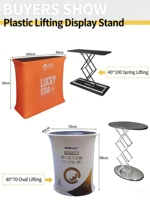 Table de promotion marketing portable, comptoir pliable multi-formes, impression sur tissu anti-plis pour utilisation intérieure/extérieure