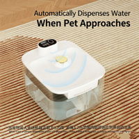 Fontaine à eau pour animaux de compagnie ChongxinIOT, écologique, en plastique, pour intérieur, 3,2 L, sans fil, filtre à 5 étapes, batterie 4000 mAh, 30 dB, pour chat et chien