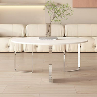 Table basse suspendue en acrylique de style italien, luxe léger, moderne, pour petit appartement, table d'appoint simple de designer, meubles de salon