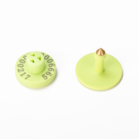 Système de suivi des bovins RFID, nouvelle étiquette auriculaire en forme de drapeau 30mm en TPU, résistante aux UV, durable, avec capteurs de température et d'accélération, Bluetooth 4G