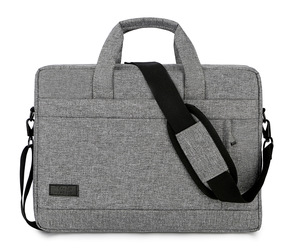 Sac fourre-tout pour ordinateur portable en nylon, bandoulière amovible, 13-15 pouces, fermeture éclair, décontracté, professionnel, portable, en cuir PU, mallette - Product Image 1